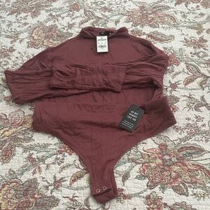 Express Maroon Bodysuit